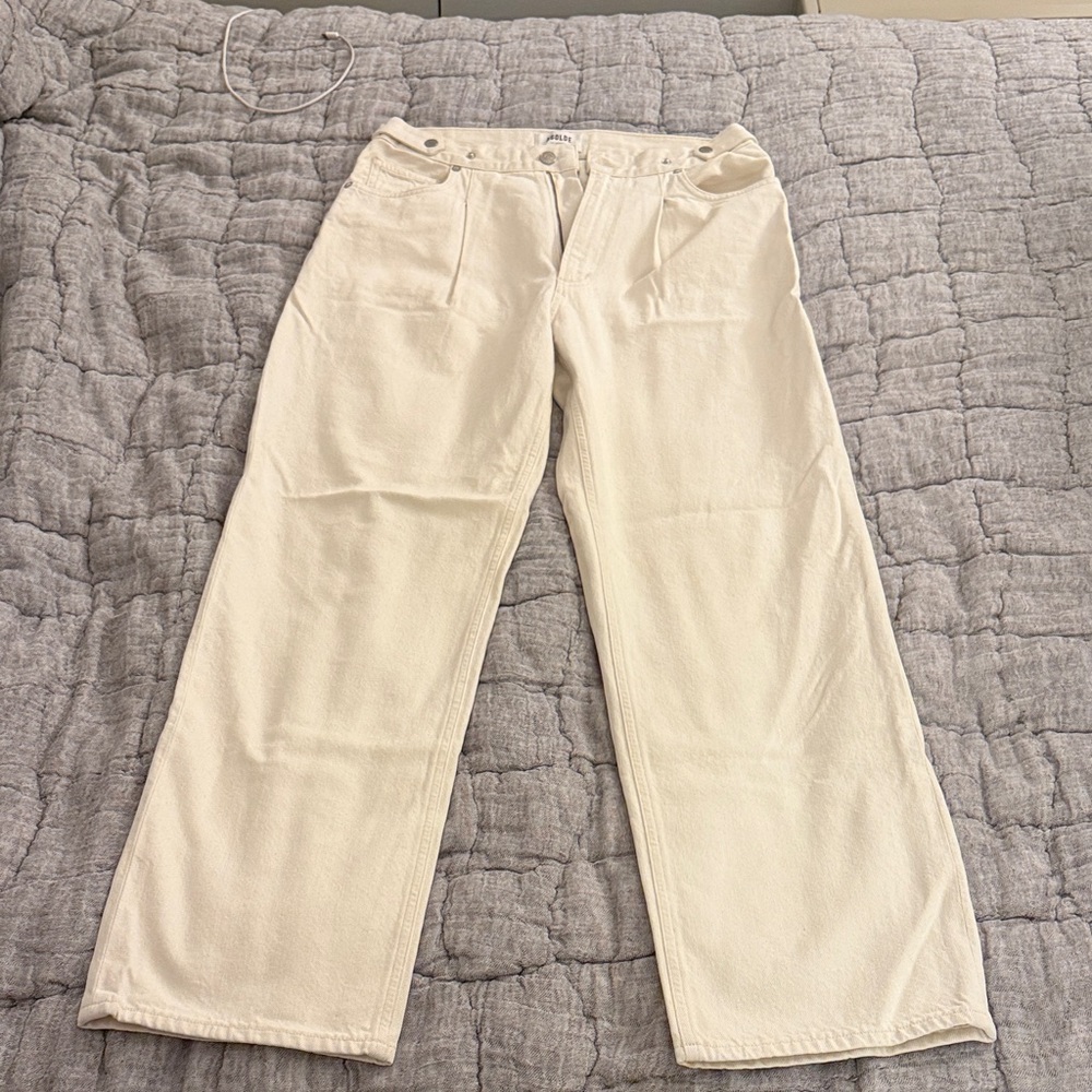 Agolde Off-White Denim Pants
